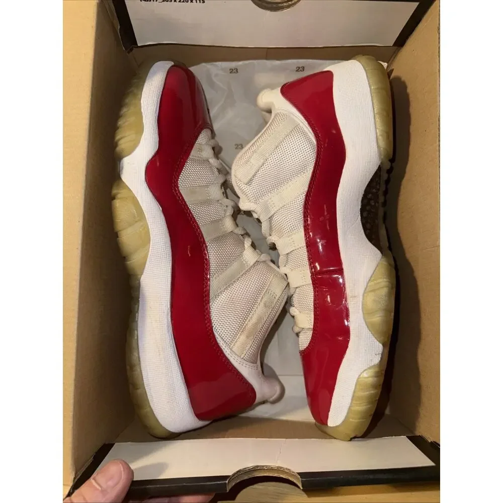 Size 8 - Jordan 11 Retro Low Cherry 528895-102 White Varsity Red 2016 OG Box